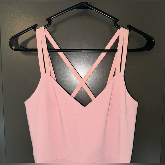 French Connection Womens Criss-Cross Back Flowy Cocktail Dress Pink Size 2 - Picture 2 of 11
